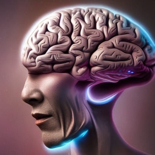 a brain where the wrinkles and convolutions are made of twisted, folded ...