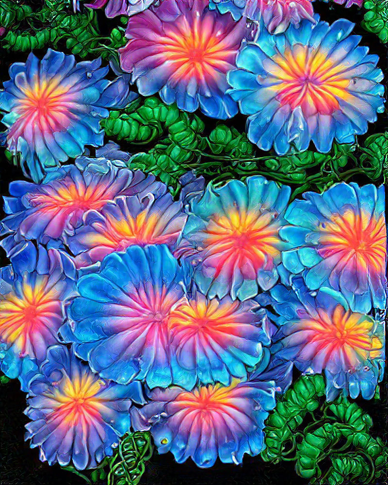 Gorgeous steel blue rainbow duckettes