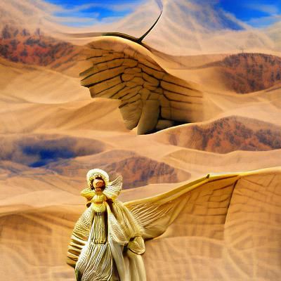 Angel of the desert matte background