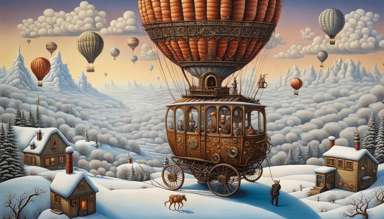 Steampunk Winter Wonderland  by @Rose