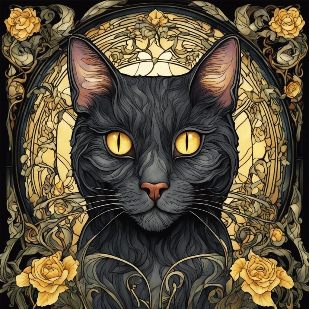 Black Cat - AI Generated Artwork - NightCafe Creator