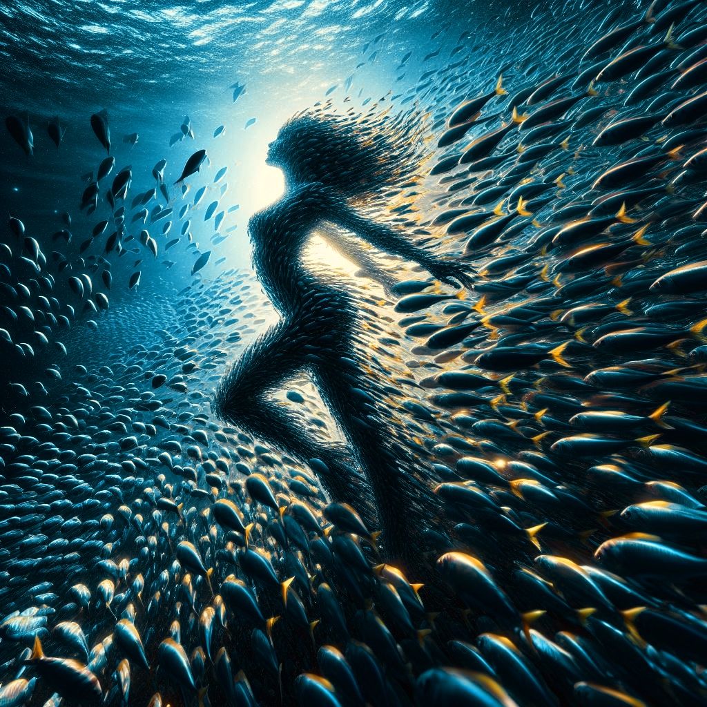 Submerged & following