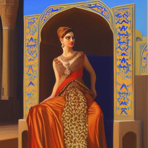 Decadent, spoiled princess of Qasr Al-Mshatta