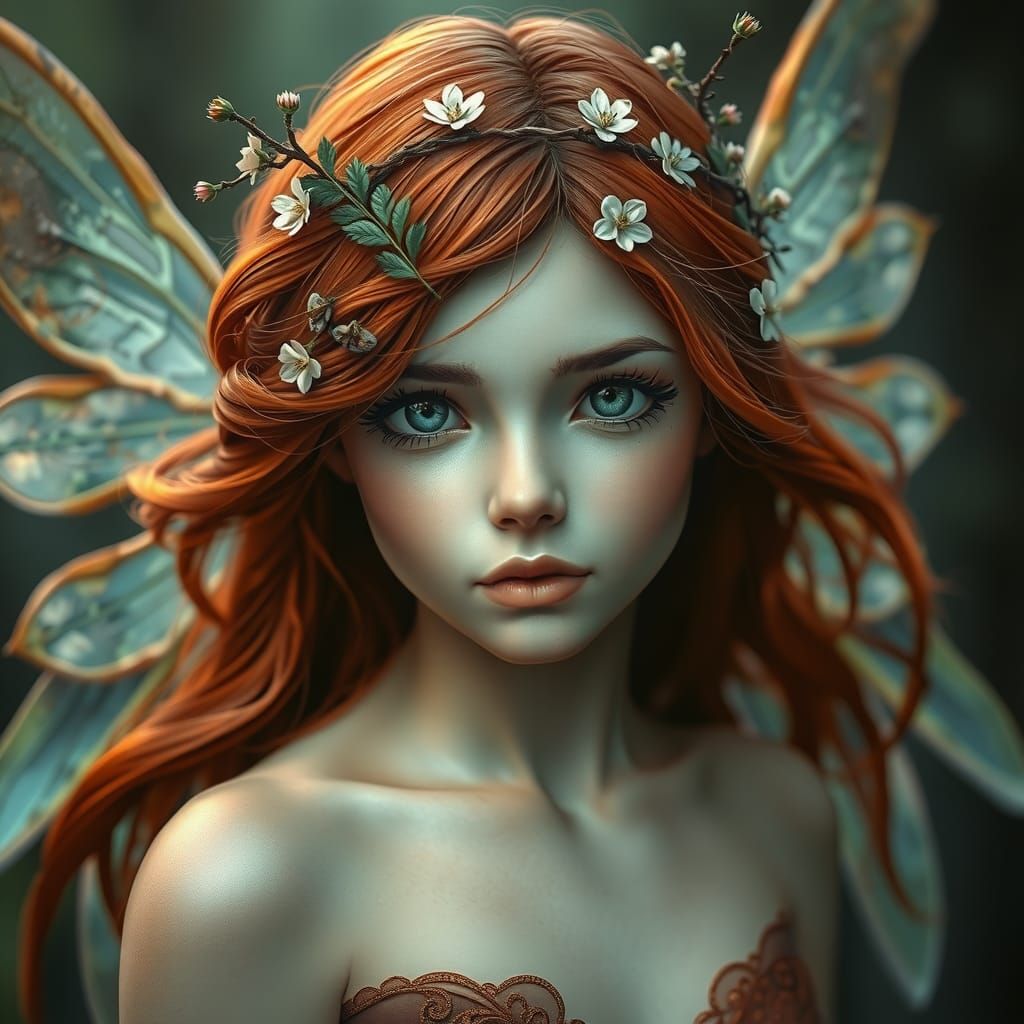 Redhead Fairy  by @Krystina Digital Artworks