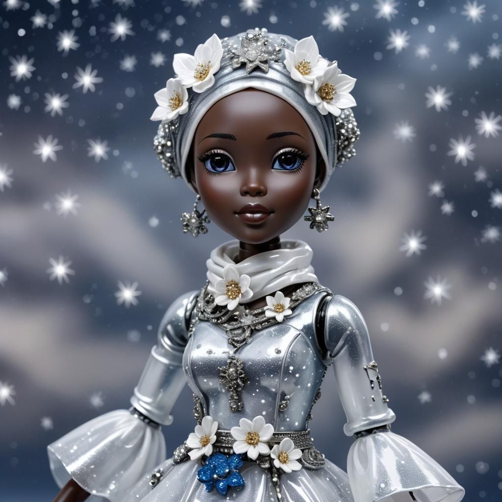 Floral Cyborg-Elf Glass-Figurine #221