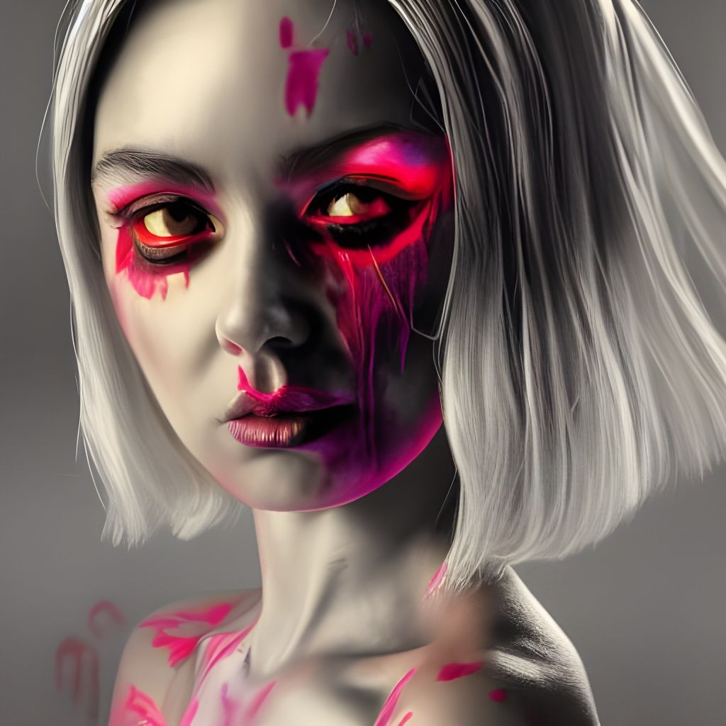 Creepy Demon Eyes: Hyperrealistic Digital Illustration