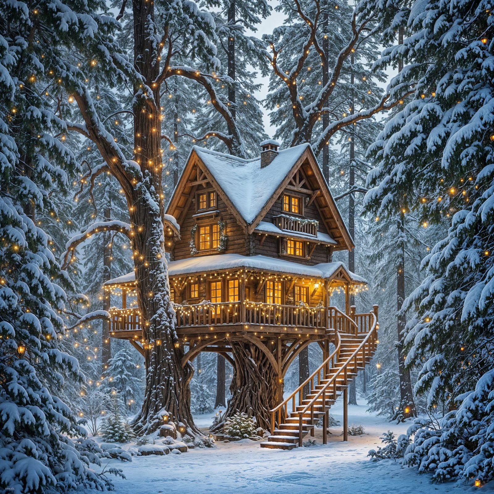 Treehouse Haven in the Twilight Glow  by @Richcruise Liu