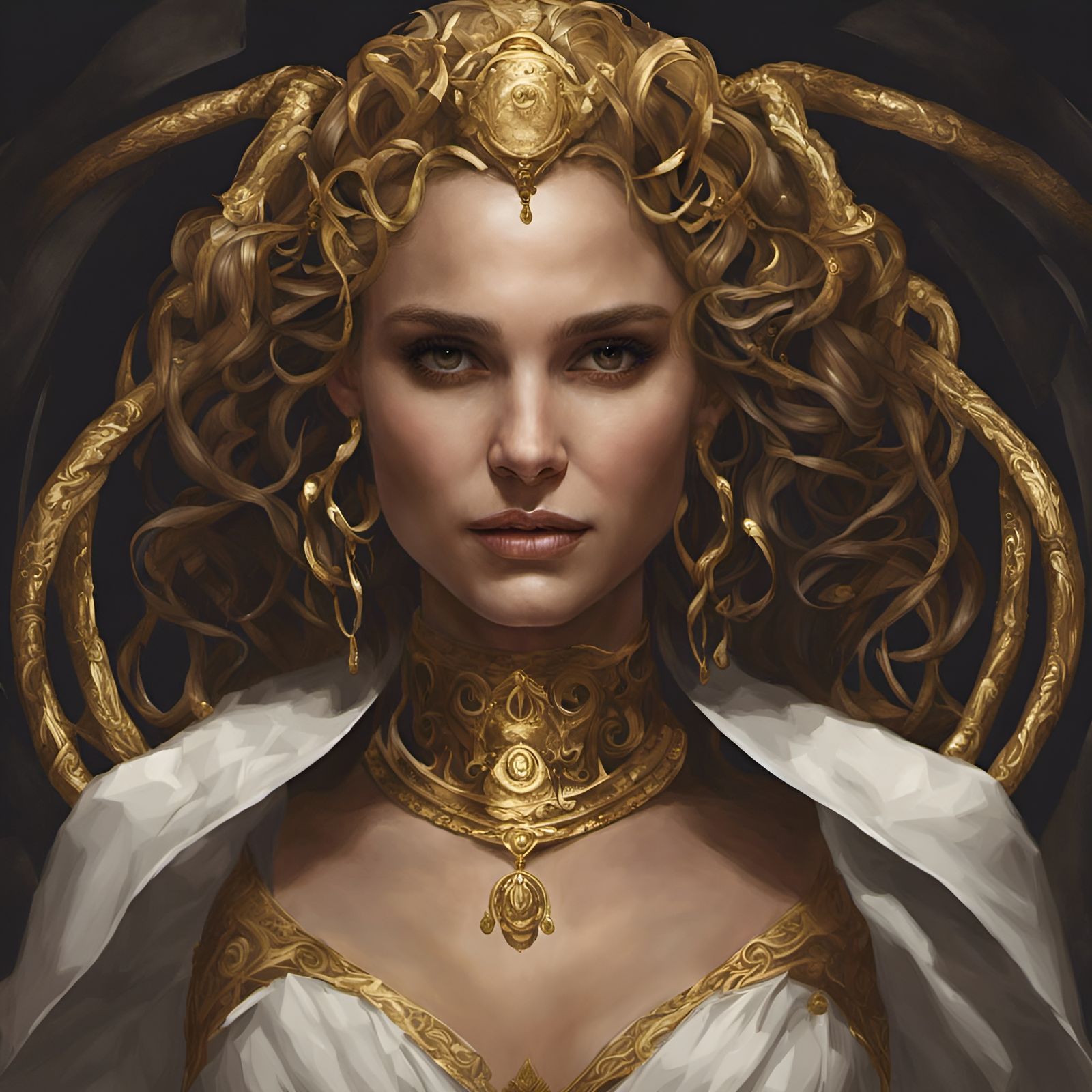 Natalie Portman as Medusa - AI Generated Artwork - NightCafe Creator