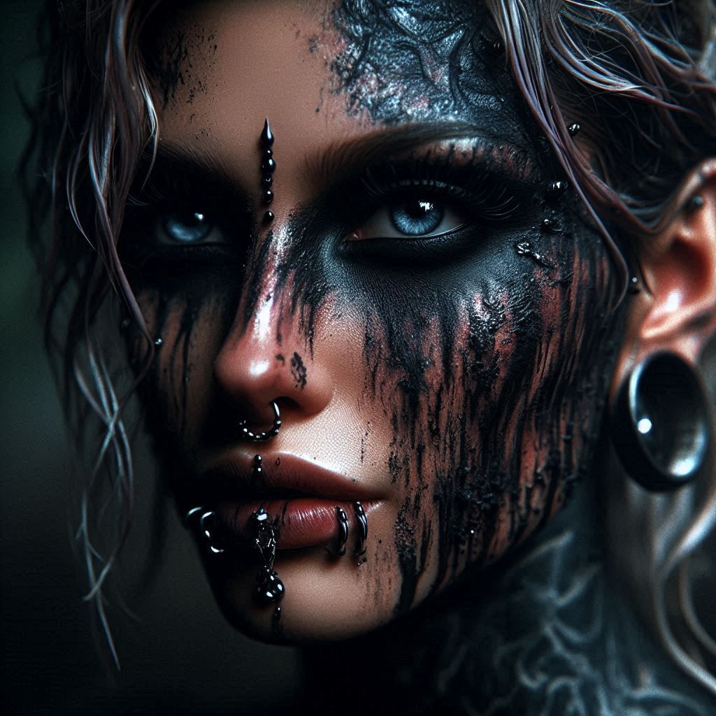 Portraits of a Serial Creator : Extreme Facial Piercing