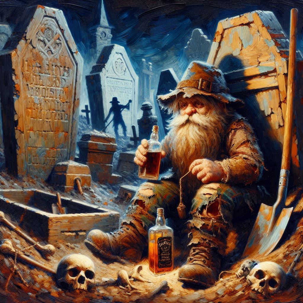 Grave robbing can be thirsty work