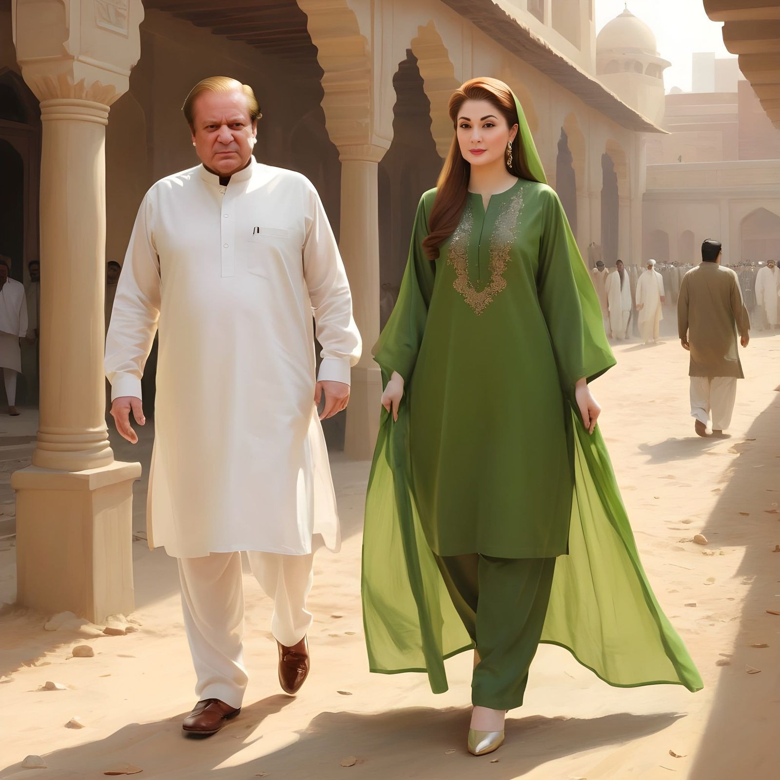 Nawaz Sharif & Maryam Nawaz Ai Generated Image