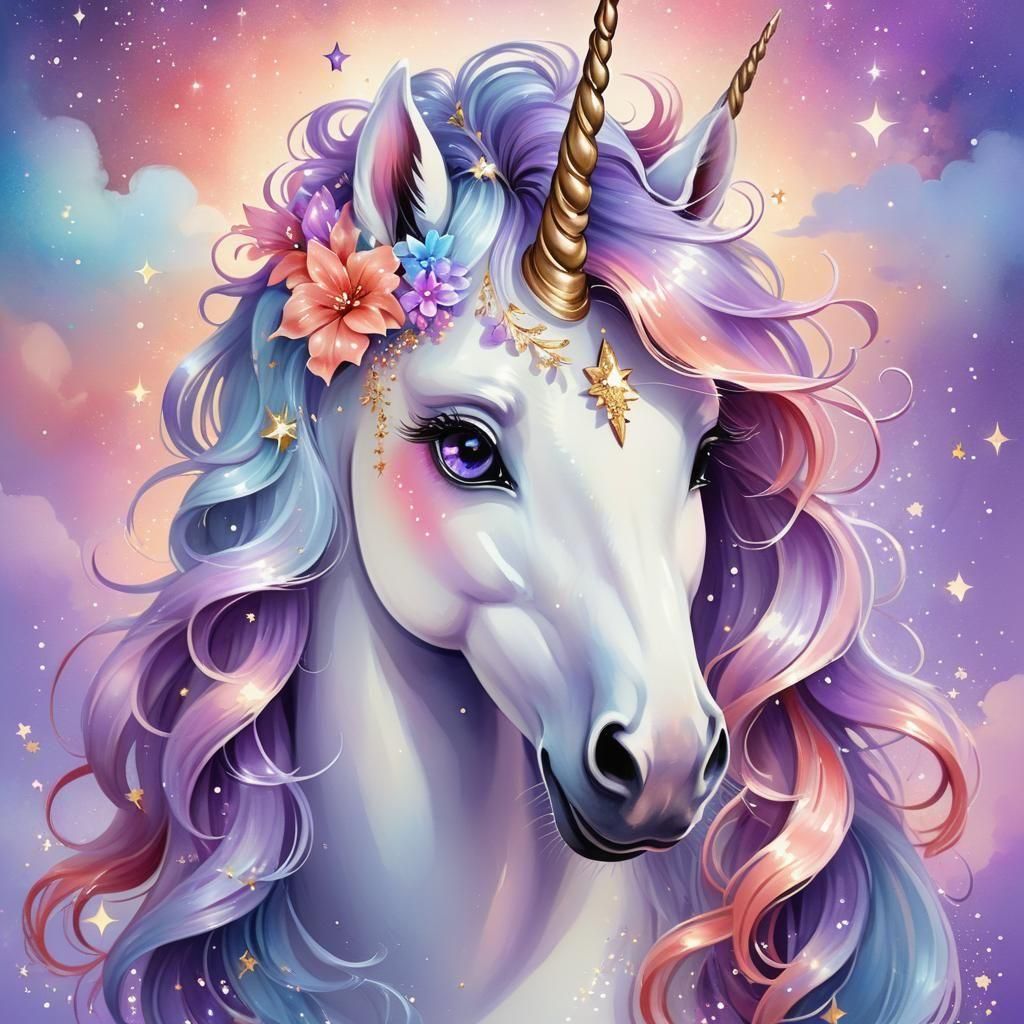 Digital illustration of a unicorn.
