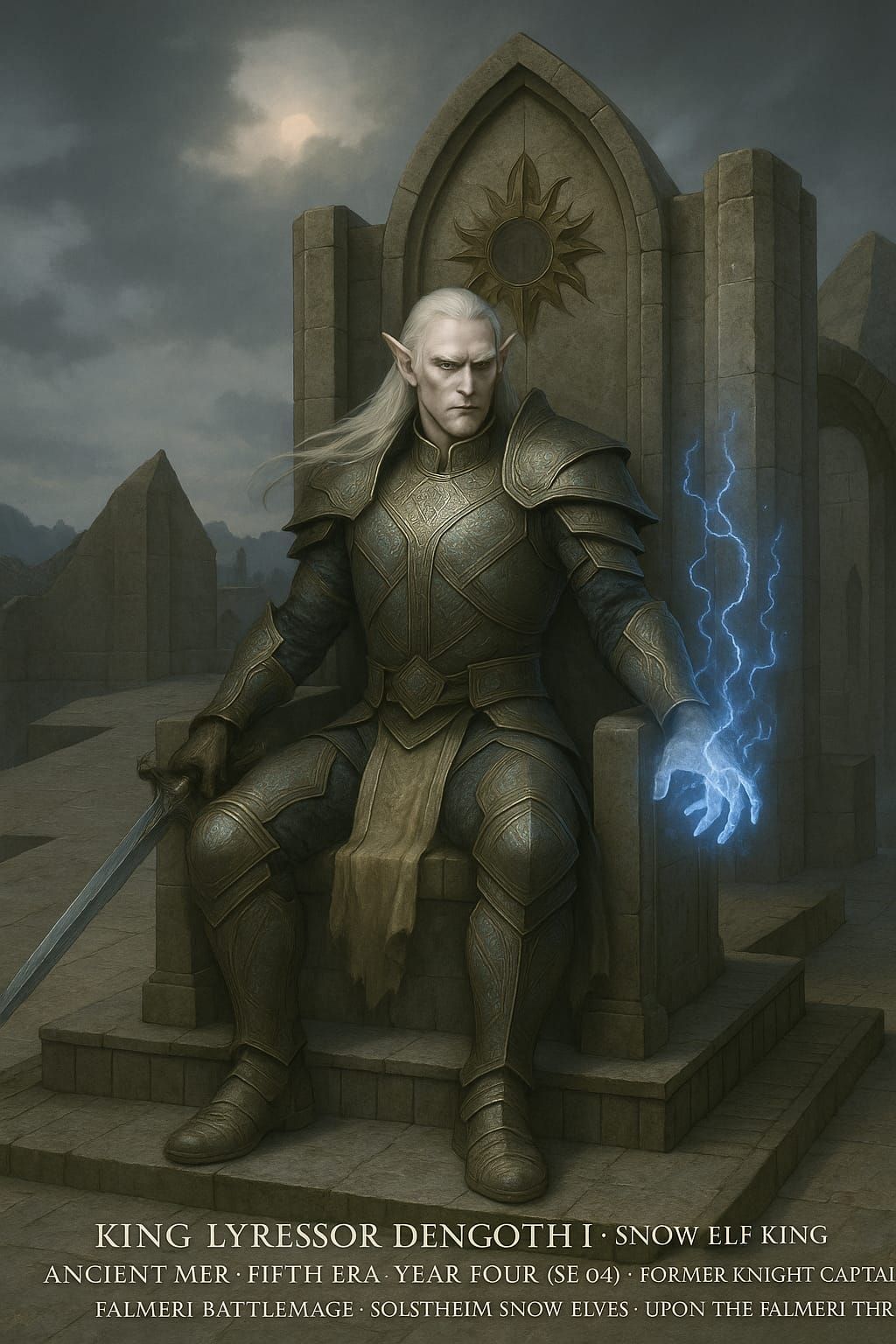 (Elder Scrolls): King Lyressor Dengoth I. Snow Elf King. Anc...