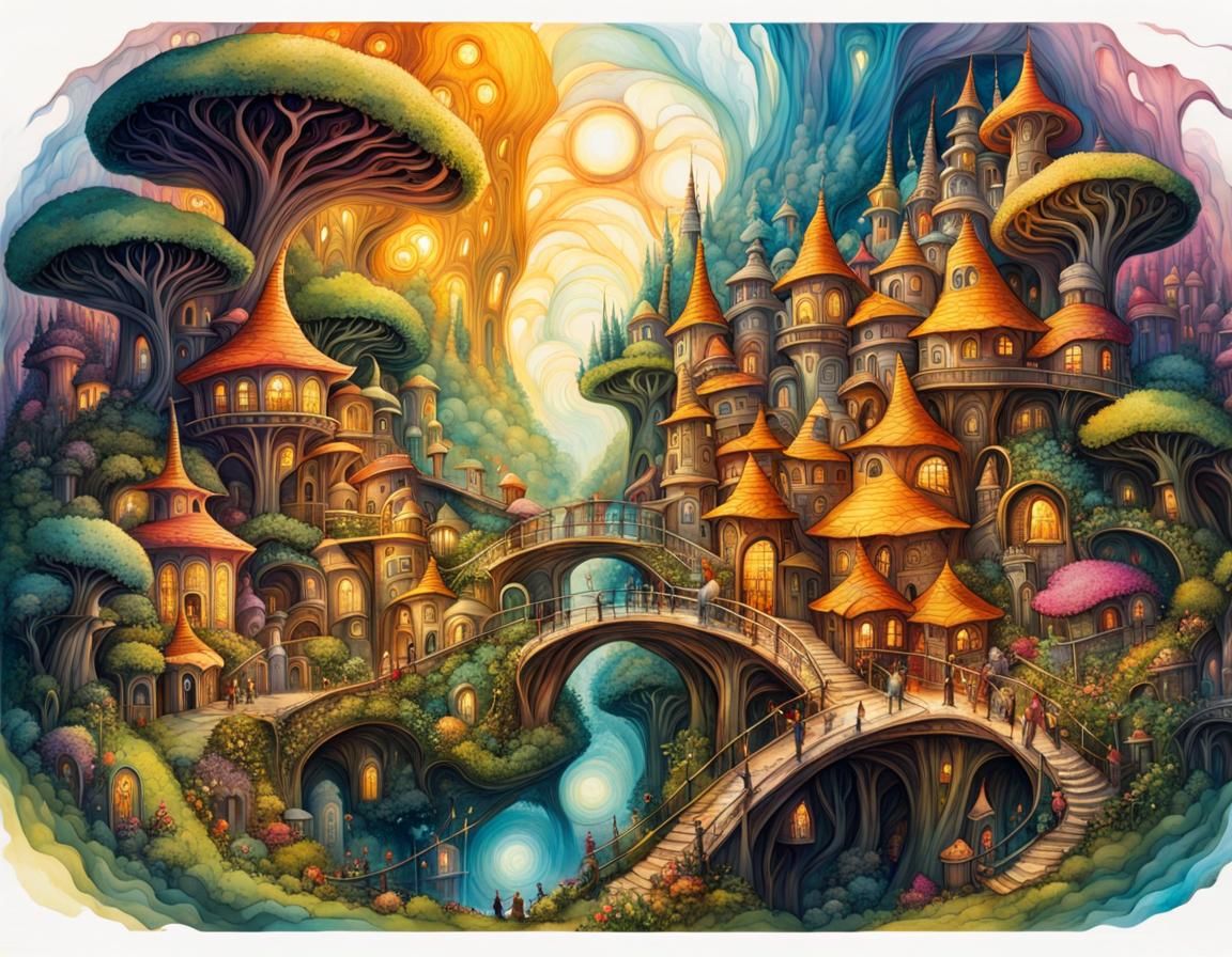 Fairy City - AI Generated Artwork - NightCafe Creator