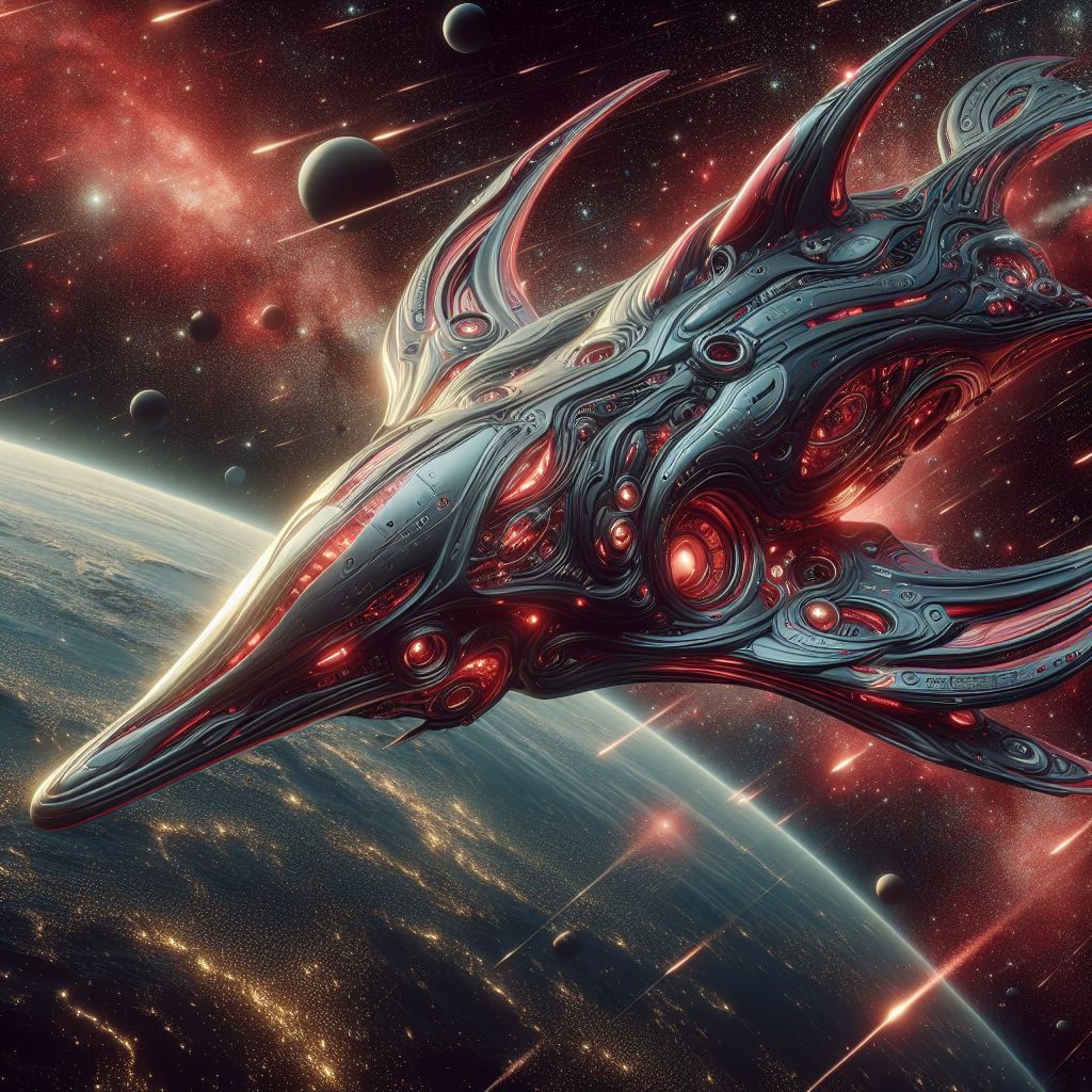 Charovian battle cruiser Made on DALL-E 3