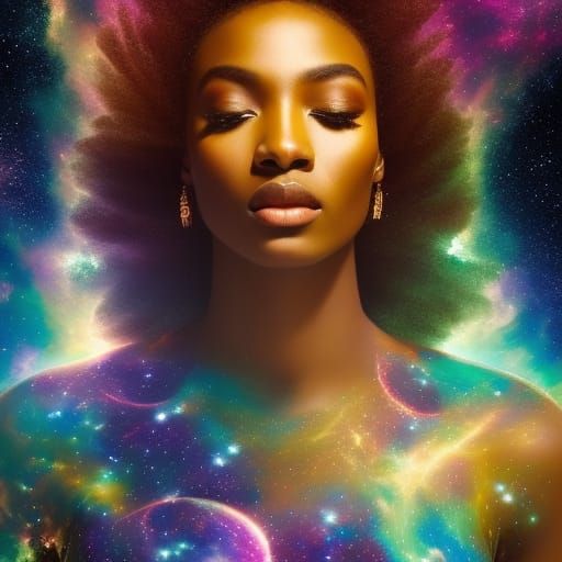 Cosmic Goddess II - AI Generated Artwork - NightCafe Creator