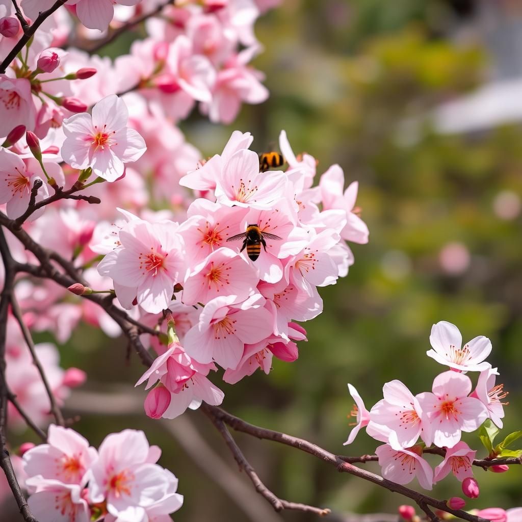 cherry blossoms  by @Tecpaocelotl Castillo