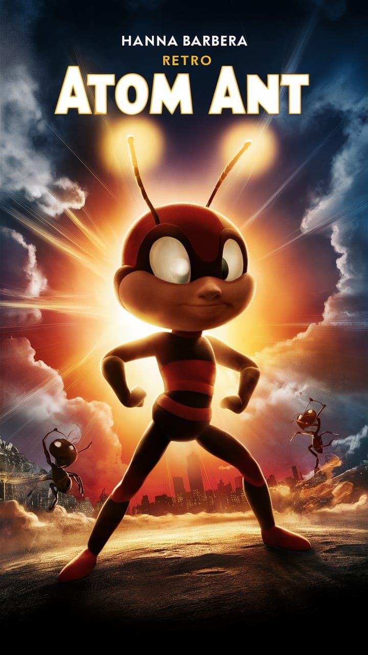 Atom Ant as a Hanna Barbera  1965 retro movie poster, Hanna ...