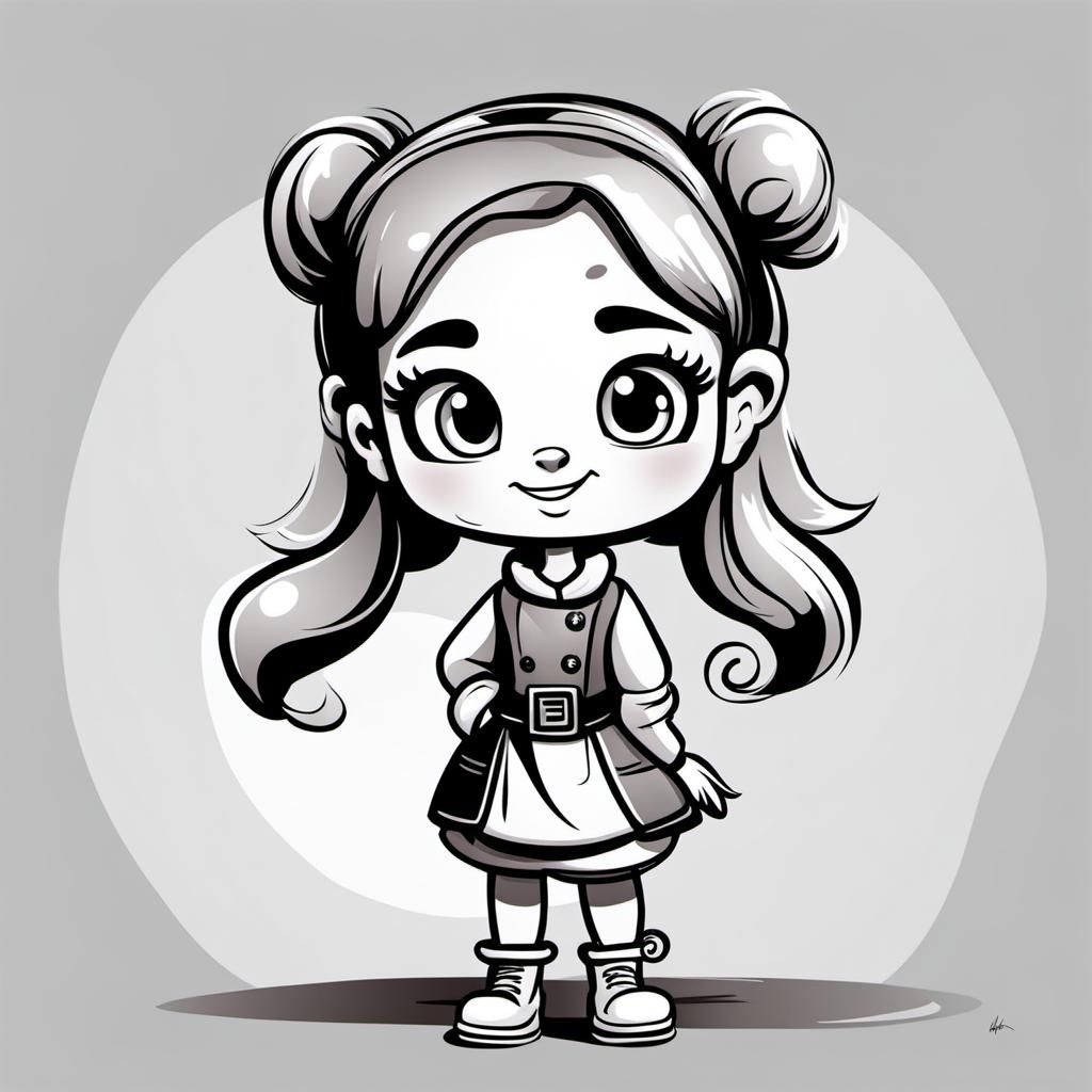 Cartoon cute girl