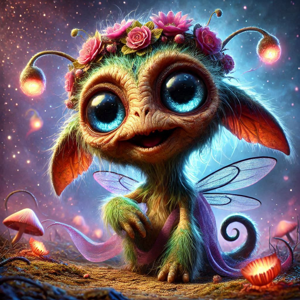 adorable fairy-tale fantasy creature portrait..
