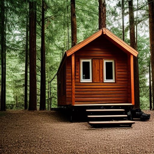 Wooden House in the Woods
