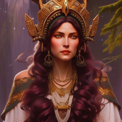 close up portrait of the beautiful and astonishing Goddess Freya - AI ...