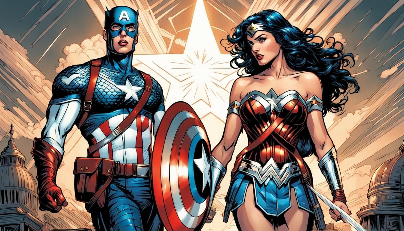Wonder Woman And Captain America Ai Generated Artwork Nightcafe Creator