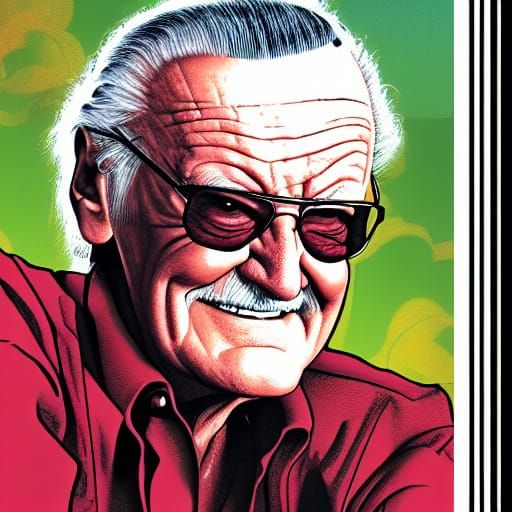 Stan Lee storybook illustration - AI Generated Artwork - NightCafe Creator