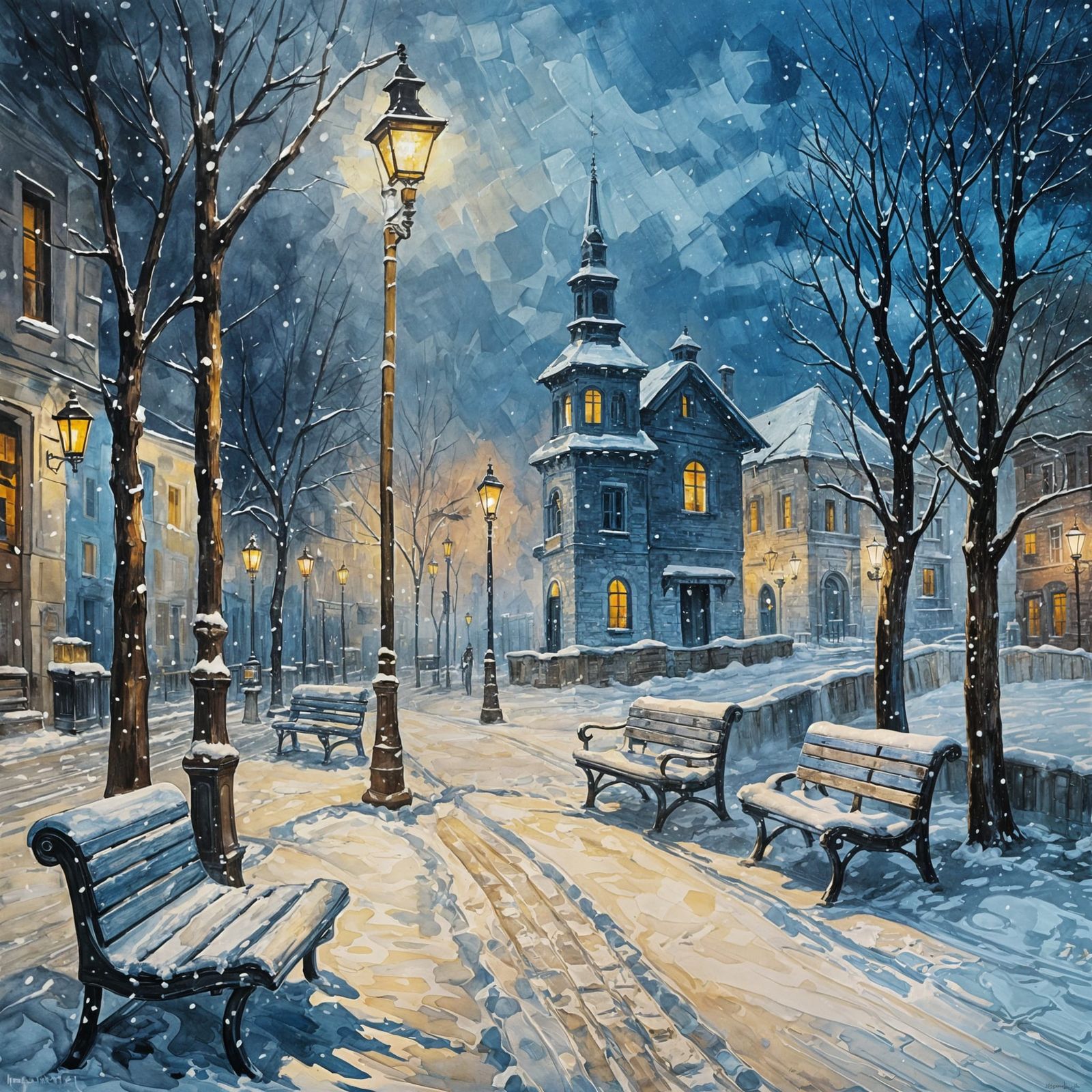 Winter in a small town  by @Shintu