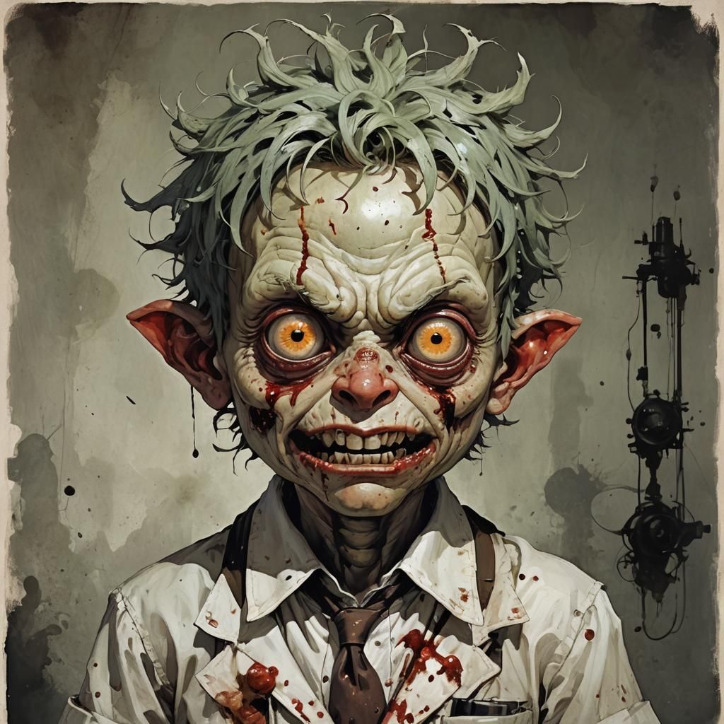 Imagine a grotesque, oversized boy, with a body that looks l...