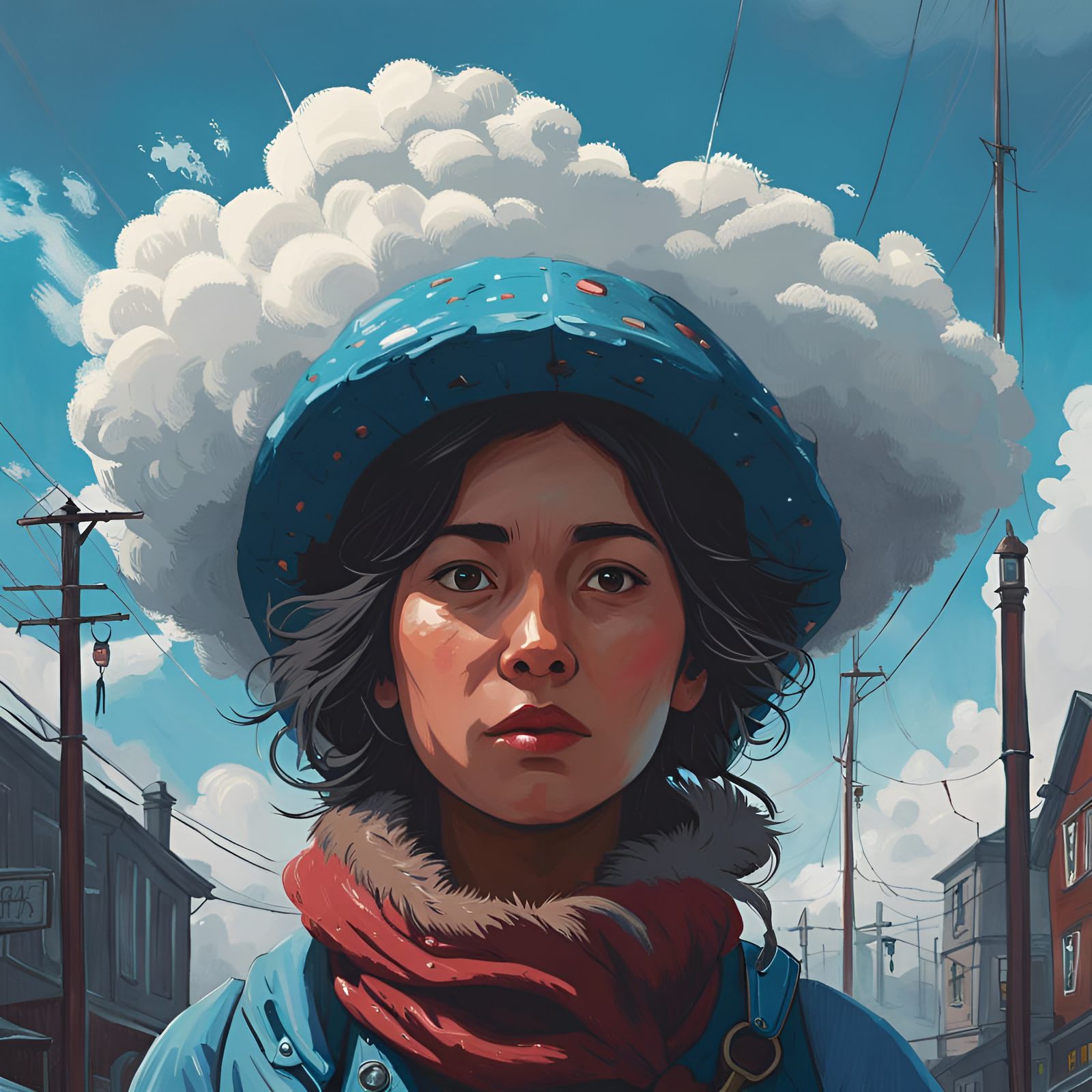 Head in the Clouds AI Generated Artwork NightCafe Creator