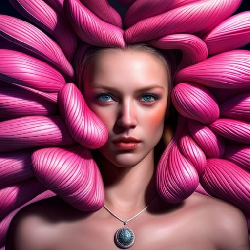 Pink headdress