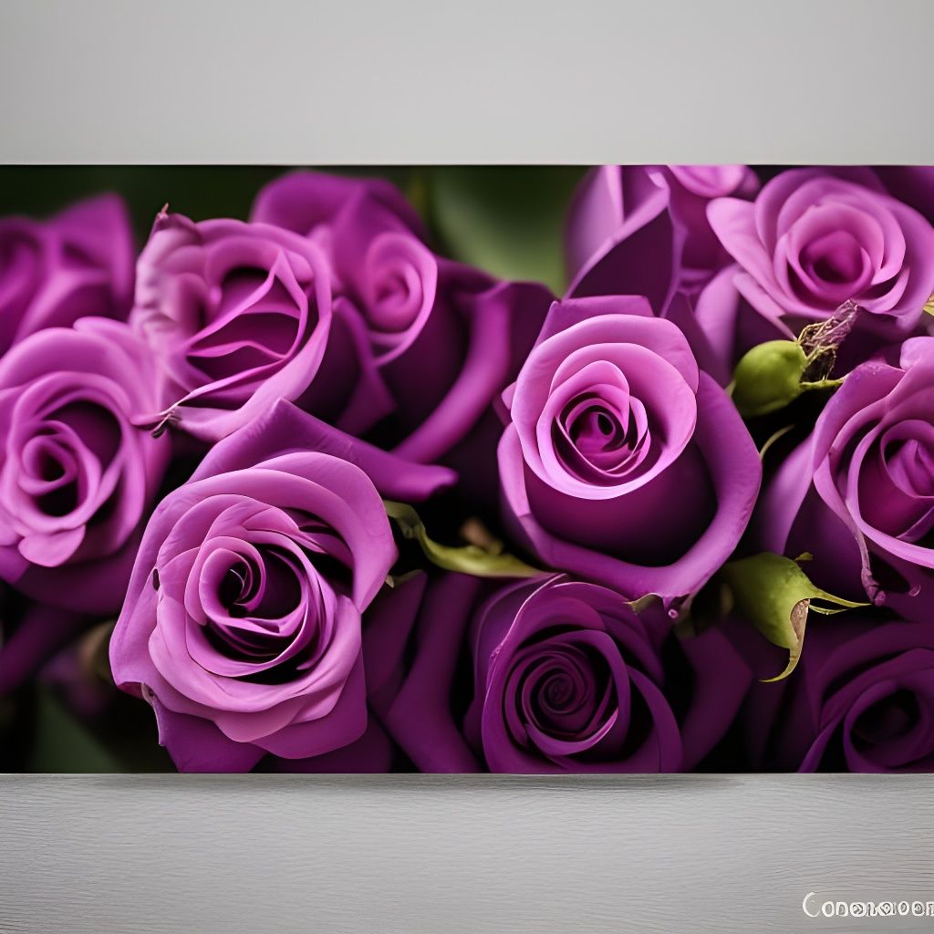 Purple Rose Wall Art AI Generated Artwork NightCafe Creator