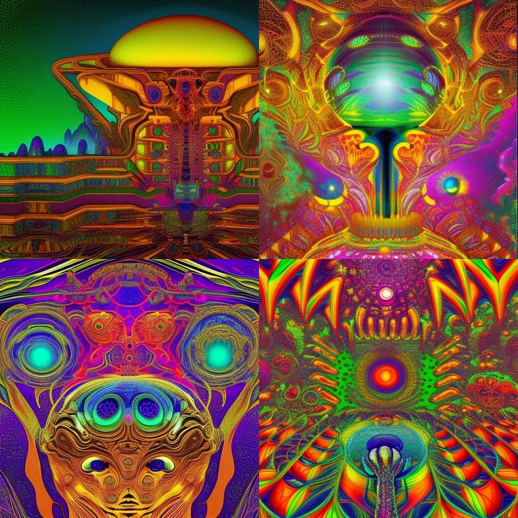 DMT alien gods - AI Generated Artwork - NightCafe Creator