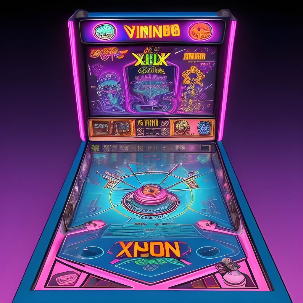 Pinball based on the pinball game Xenon from 1981. - AI Generated ...