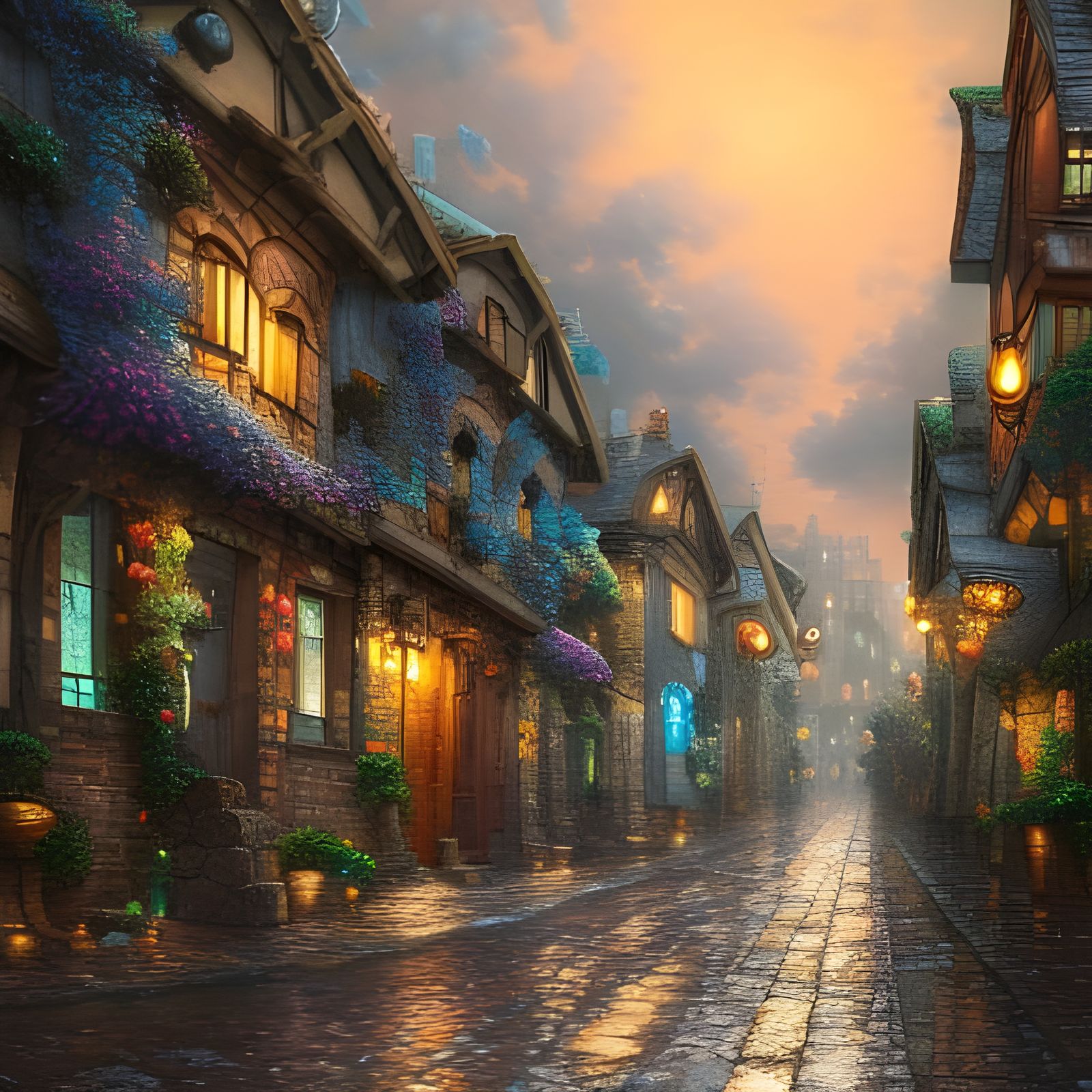 Rainy town undefined