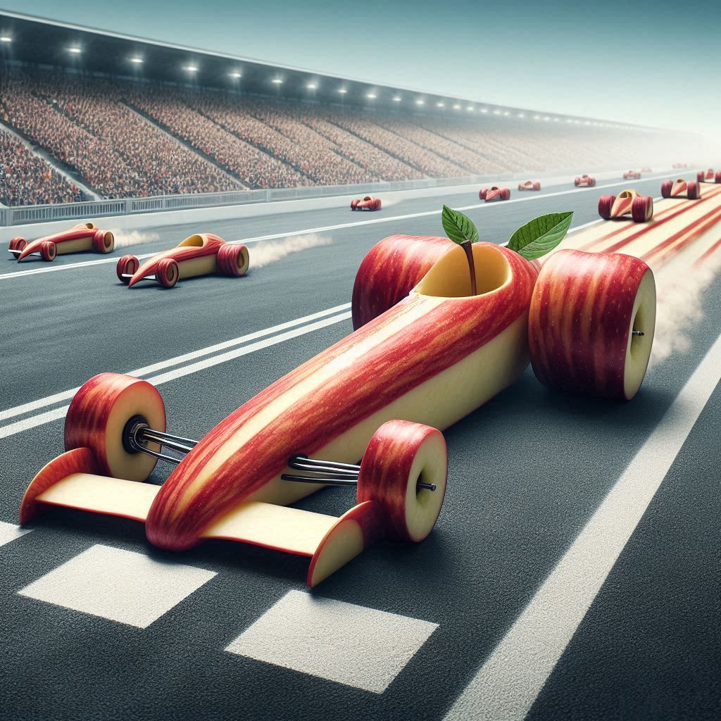 Apple Dragster Peeling Out! :D