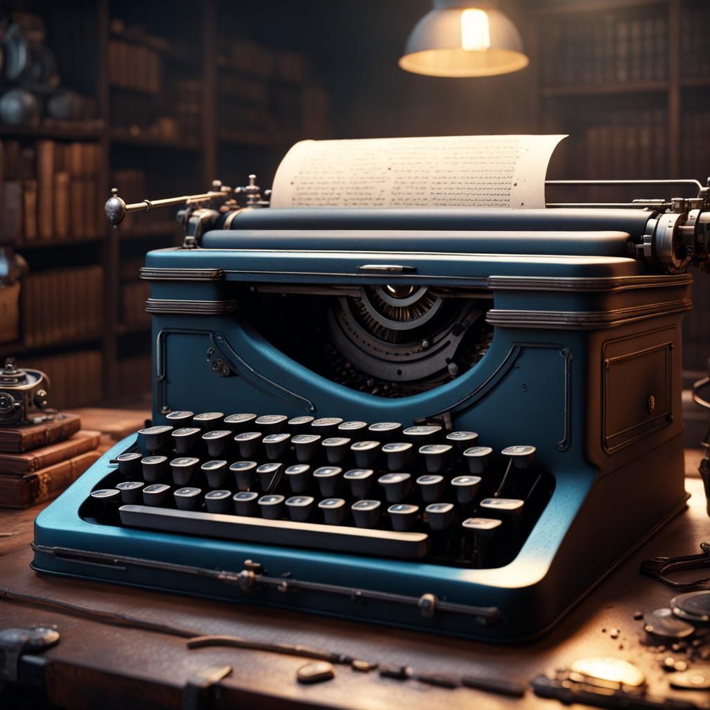 typing and typewriter AI Generated Artwork NightCafe Creator