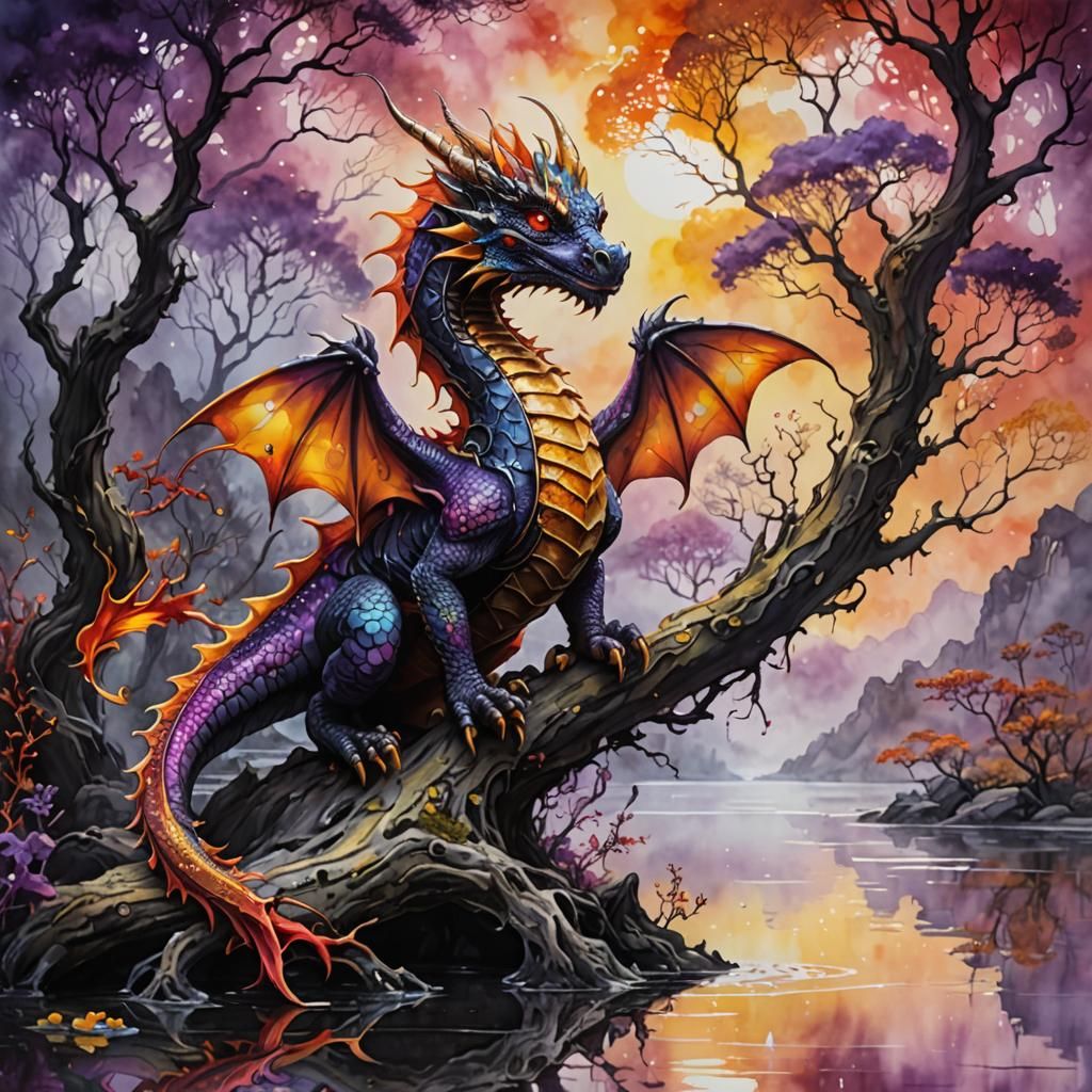 "Swampy The Dragon"  by @Kizby