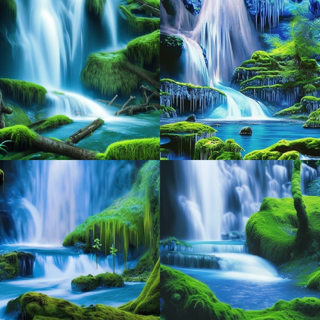 beautiful waterfall with beautiful blue water flowing from Lucius ...