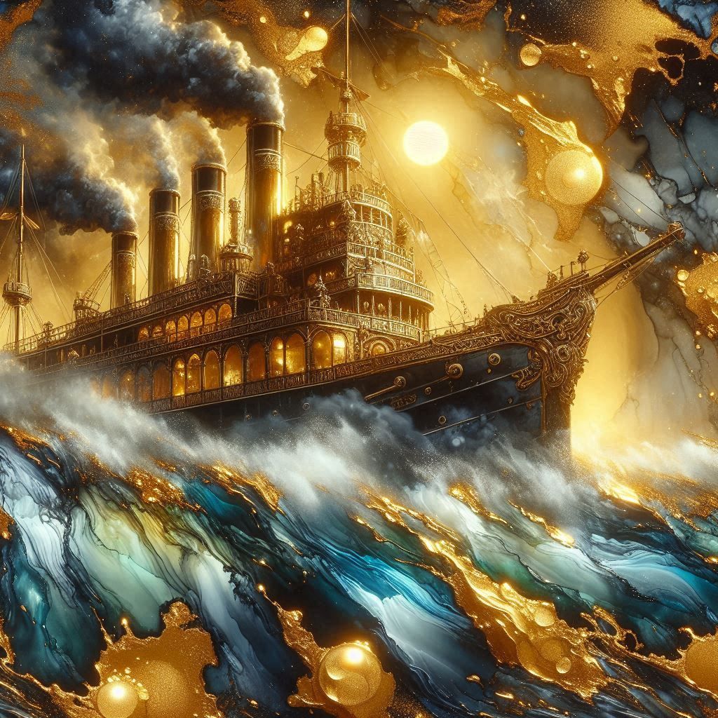 Braving the stormy seas  by @Croc lover