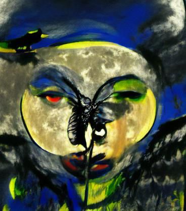 night shade fly by night moon expressionism