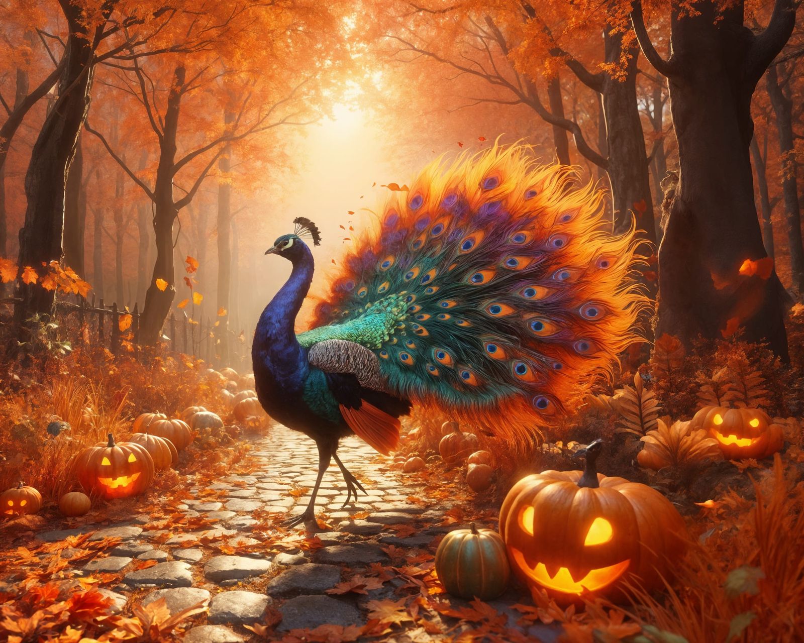 Hallowe'en Peacock