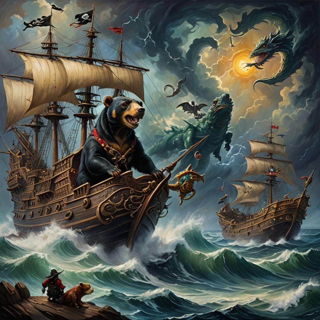 Storm at Sea - AI Generated Artwork - NightCafe Creator