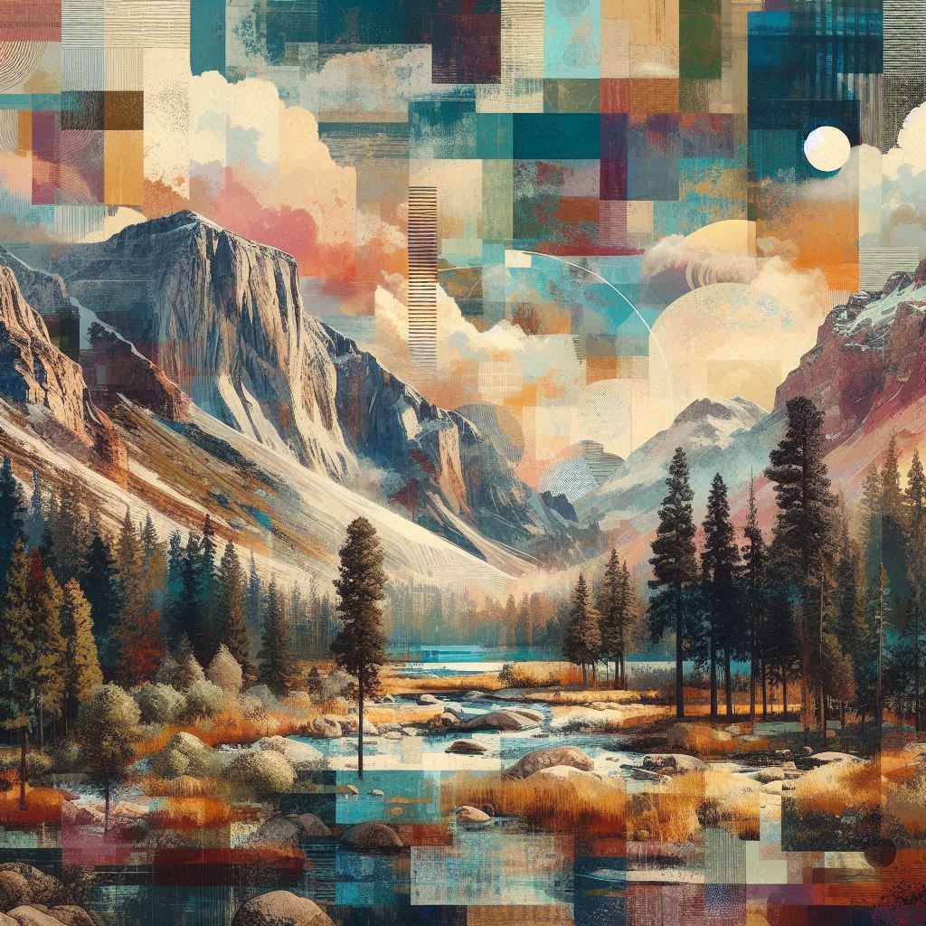 mixed media collage.