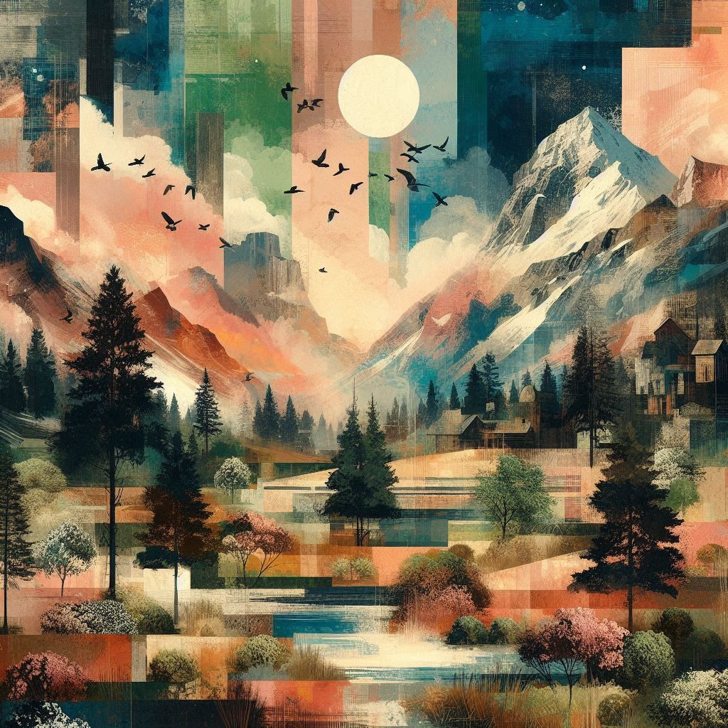 mixed media collage.