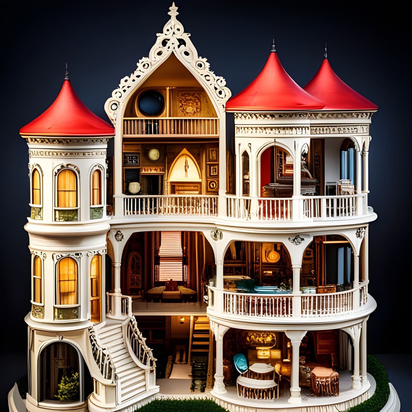 Victorian Doll Mansion AI Generated Artwork NightCafe Creator