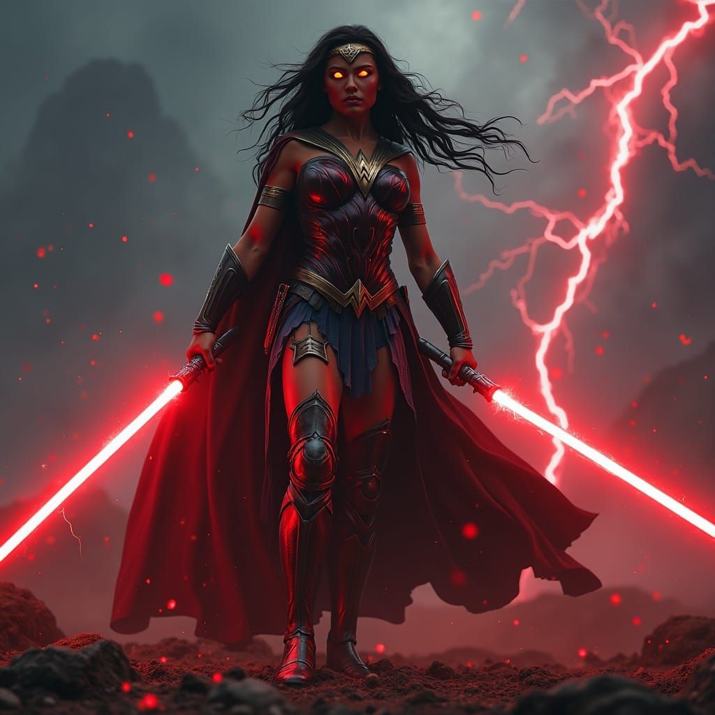 “Wonder Woman reimagined as a Dark Sith warrior  by @AJ