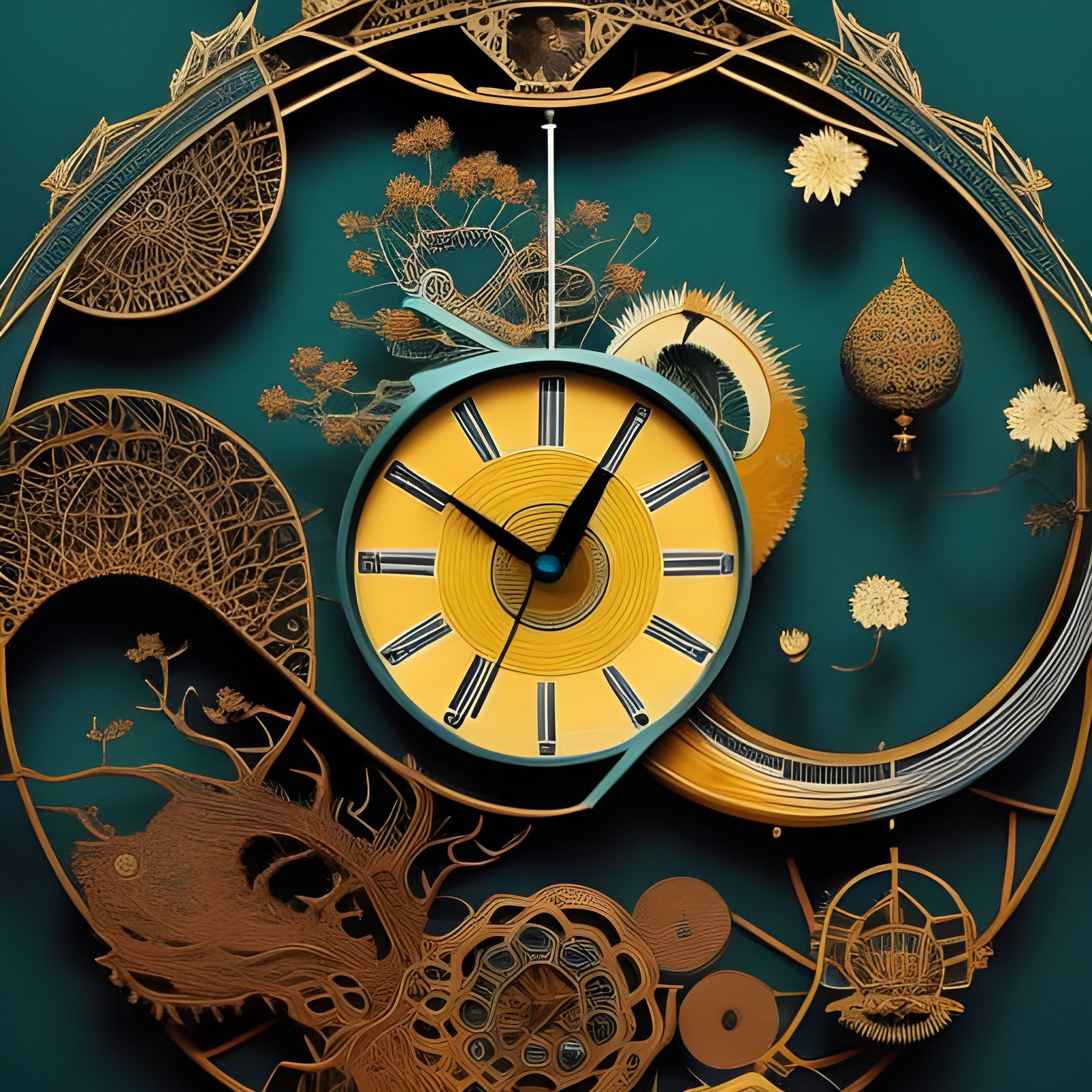 Japanese themed Clock  by @BeyondImagination