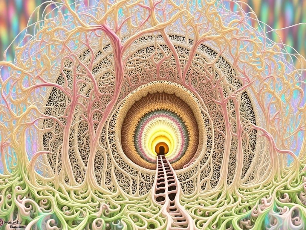 <lora:Flowing Root Lines:1.0> EPIC CONTRAST BACKLIT TRANSLUCENT FIDDLEHEADS PANNICLE_SPOROPHYTE DENDRITIC CURLICUES: INTRICATE HIFI CLIFFS T...